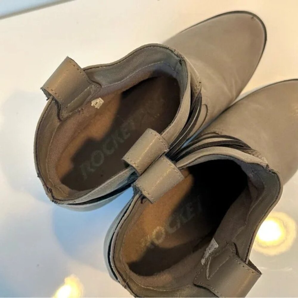 Rocket Dog Women's Sayla Gray/Taupe Modern Western Ankle Boot, Size 8.5 - Picture 12 of 14